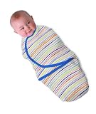 Produkt-Bild: SwaddleMe - Pucksack Baumwolle blau gestreift, 50 cm