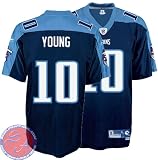 Mens Vince Young #10 Tennessee Titans ?Stitched? Premier NFL Jersey by Reebok (NAVY)(Size=XX-LARGE)