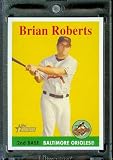2007 Topps Heritage Baseball Card # 102 Brian Roberts Baltimore Orioles - Mint Condition - In Protective Display Case