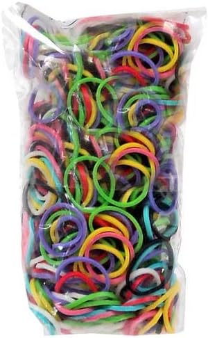 600 Latex-Free Rainbow Loom Band Refills and 24 Clips