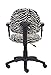 Boss Office Products B326-ZB Perfect Posture Delux Microfiber Task Chair with Adjustable Arms in Zebra