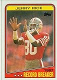 1988 Topps #6 Jerry Rice RB - San Francisco 49ers (Record Breaker)(Football Cards)