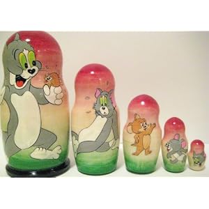 Tom and Jerry 5cp 3.5-4 in Russian Nesting doll 4.146 by 