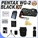 Pentax Optio WG-2 Adventure Series 16 MP Waterproof Digital Camera with 5 X Optical Zoom (Black) W/16GB SDHC Memory Card + Extra LI50B Extended Life Battery + AC/DC Rapid Charger + Deluxe Case w/Strap + USB Card Reader + Memory Card Reader + Accessory Saver Bundle!