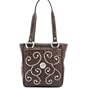 Ameican West Everyday Cowgirl Collection Zip Top Tote in chocolate brown leather