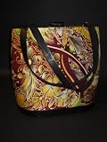Silk Clam Bag Michoacan Lacquers in Burgundy