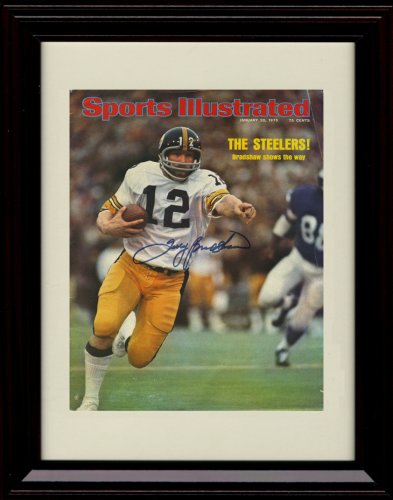 Framed Terry Bradshaw Sports Illustrated Autograph Print - Super Bowl IX