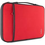 Belkin Laptop Sleeve for Microsoft Surface Pro 3, Surface 3, Surface Pro 2, Surface Pro, MacBook Air '11, Small Chromebooks and Other 11" Devices (Red)