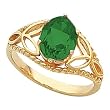 14K Yellow Gold Chrome Tourmaline Ring