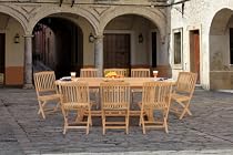 Big Sale Caluco 50-505 Teak 9 Pc Dining Set