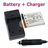Battery+ Charger for Casio NP-80 EXILIM EX-S5 EX-Z270