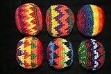 IMAGE OF Fair Trade Hacky Sack Set of Six 100% Cotton Crochet Assorted
