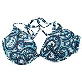 Clearance Speedo Ladies/Womens Swirl Pattern Padded Swimwear Bikini Top