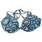 Clearance Speedo Ladies/Womens Swirl Pattern Padded Swimwear Bikini Top