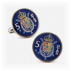 Hand Painted Spanish Coin Cufflinks