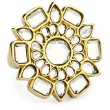 Isharya Big Icon Polki Mirror Ring