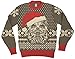 Star Wars Chewbacca Big Face With Santa Hat Adult Brown Ugly Christmas Sweater