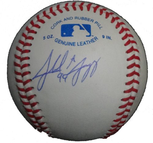 Alfredo Amezaga Autographed ROLB Baseball, Miami Marlins, Colorado Rockies, Proof Photo of Alfredo Signing for Us.