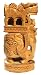 Intricately Carved Elephant & Chariot Wooden Sculpture An Nice Collectible & Unique Home Decor Birthday Gift Idea For Him or Her