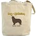 Canvas Tote Bag Beige  Dog Addiction Border Collie  Dog