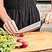 Professional Chef's Ceramic Kitchen Knife Huge 8 Inch Razor Sharp Perfect for Cutting Vegetables Fruits Meats & Sushi Rolls