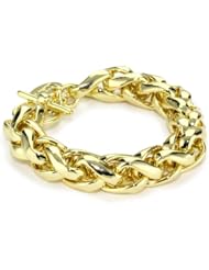 1AR by UnoAerre 18k Gold Plated Herringbone Link Bracelet