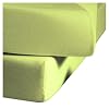 fleuresse L-001115-7041-0100 Jersey Spannbettlaken - Jenny C 100 x 200 cm apfelgr�n