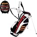 adidas Golf Clutch Stand Bag (Double Strap) (Black/White/Red/Sport Gold-Double Strap)