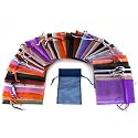 48 Organza Drawstring Pouches Gift Bags Assorted Colors 4x5"