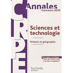 CRPE Sciences et la technologie 2010 : Histoire et g�ographie