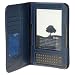 GTMax Leather Protector Cover Case with CC slot - Dark Blue for Kindle 3 3G + Wi-Fi 3rd Generation
