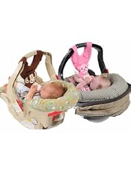 Hands-Free Baby Bottle Holders for Twins (Monkey and Kitten)