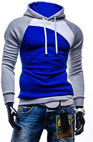 Men's Fashion Color Block Pullover Hoodies