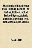 Mammals of Southwest Asia: Dugong, Fennec Fox, Jerboa, Golden Jackal, Striped Hyena, Asiatic Cheetah, Eurasian Lynx, List of Mammals of Iran-