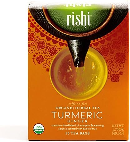 Rishi Turmeric Ginger Tea 15-Count 1.75 oz each (2 Items Per Order)