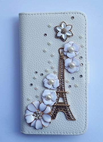 Luxury 3D Fashion Bling Diamond Tower PU Flip Wallet Leather Case Cover Pouch For HTC ChaCha G16
