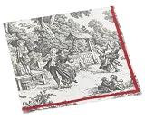 Caspari Festive Toile Set of 20 Paper Lunch Napkins, Charcoal