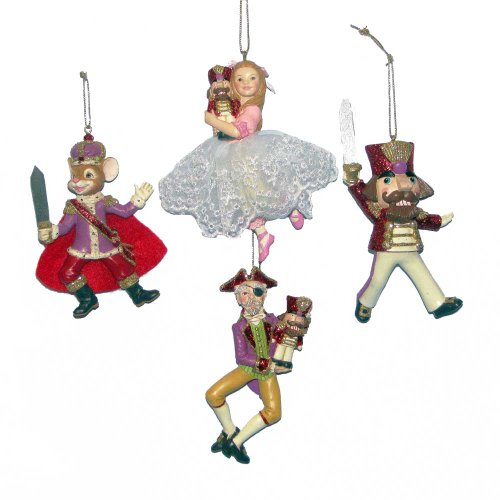 Kurt Adler 5-Inch Resin Nutcracker Suite Ornament, Set of 4 Kurt Adler 5-Inch Resin Nutcracker Suite Ornament, Set of 4