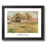 Camille Pissarro French Landscape Flowers Girl Woman Wall Picture Black Framed Art Print