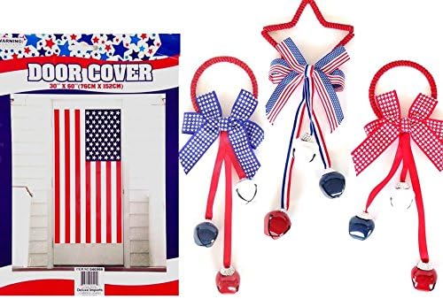 Election party Decoration bundle - USA flag Door Cover and 3 Door hangers