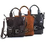 Vintage Vertikal Shopper A4 aus gewachstem Rindleder von Shalimar 039Supernatural039 