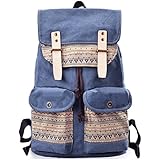 Douguyan Women's Vintage Backpack Girls Retro School Bags Fashionable Rucksack