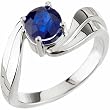 14K White Gold Sapphire Ring