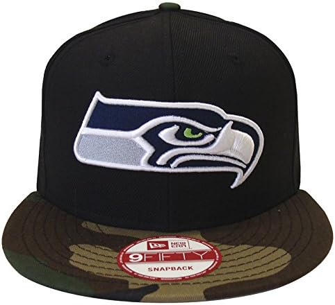 Seattle Seahawks New Era Snapback Cap Hat Black Camo