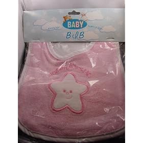 Mommy Loves Me Pink Baby Bib