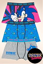 3 Pack Cotton Rich Sonic The Hedgehog Trunks