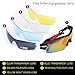 poshei P03 Polarized Sunglasses with 5 Set Lenses for Biking Fishing Driving