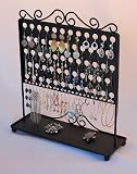 51cANX7zNIL. SL160  Angelynns Vintage Styled Black Table Top Earring Angel ~ Pierced Earring Holder & Jewelry Organizer ~ Earring Tree Stand ~ Jewelry Holder ~ Large Earring Organizer ~ Jewelry Display Stand ~ Earring Caddy Rack ~ Earring Organizer ~ Earring Storage Rack ~ Earing Holder ~ Ear Ring Holder ~ Jewelry Storage