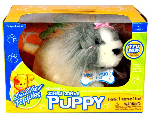 Cepia Zhu Zhu Puppies Series Adorable Moving ZhuZhu Puppy Grey and White Miss Priss with Brush (1/23) 51cAR4a%2BH L Cepia Zhu Zhu Puppies Series Adorable Moving ZhuZhu Puppy Grey and White Miss Priss with Brush (1/23)