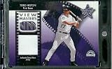 2002 Leaf Rookies & Stars View Masters Todd Helton Game Worn Jersey #ed/100 Colorado Rockies Baseball Card - Mint Condition - In Protective Screwdown Case!